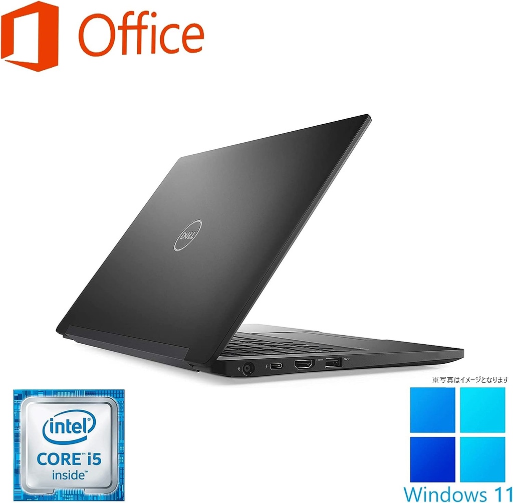 DELL ノートPC latitude 7280/12.5型超薄型/MS Office H&B 2019/Win 11 Pro/Core i5-6300U/WEBカメラ/WIFI/Bluetooth（外付けUSB)/type-c/HDMI/8GB/256GB SSD (整備済み品)