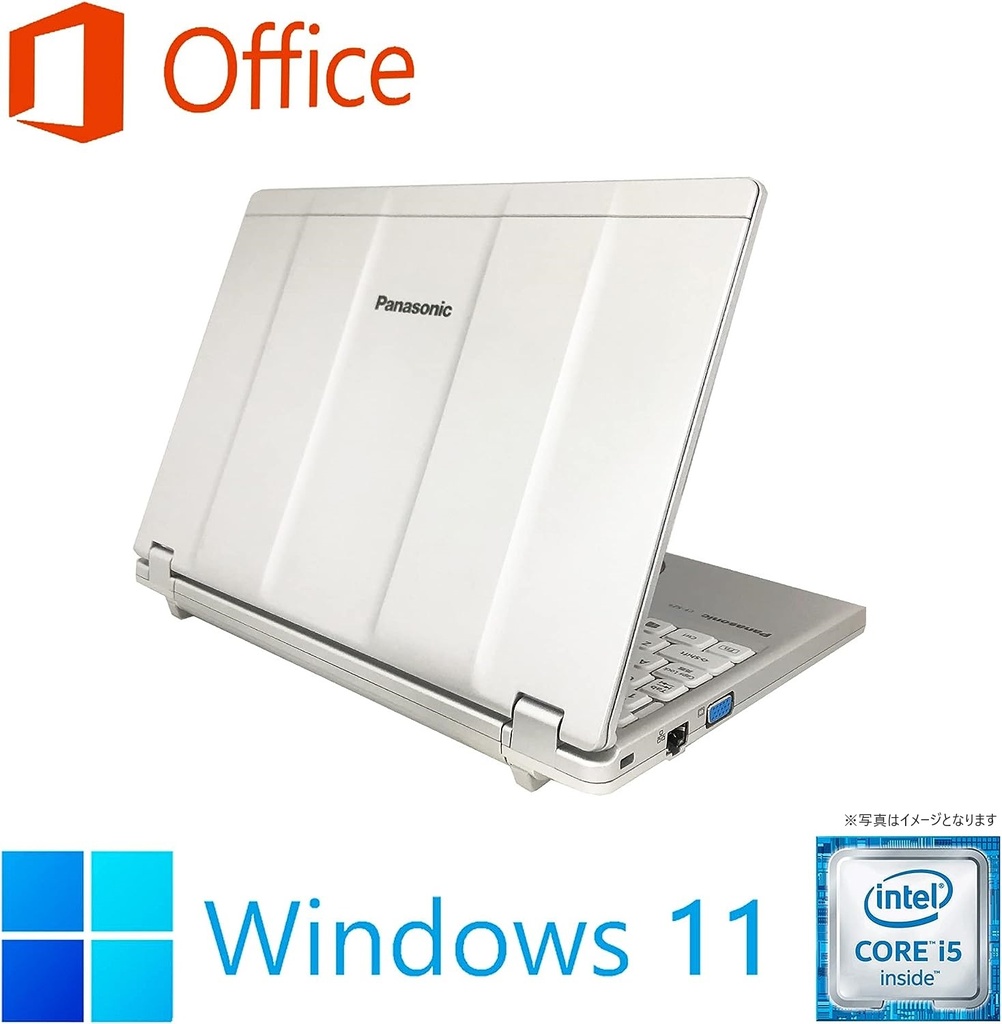 Panasonic ノートPC CF-SZ5/12.1型フルHD/Win 11 Pro/MS Office H&B 2019/Core i5-6300U/WEBカメラ/WIFI/Bluetooth/HDMI/8GB/512GB SSD (整備済み品)