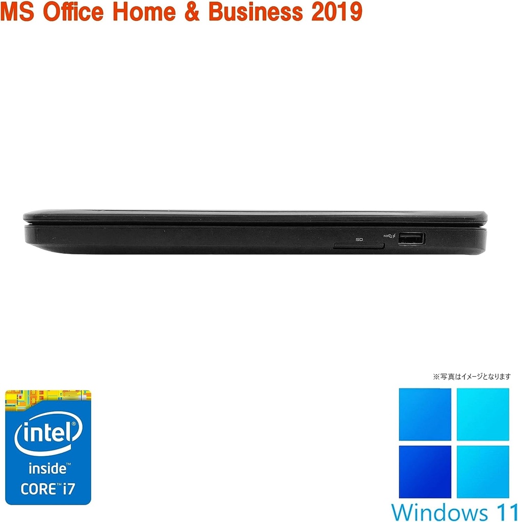 DELL ノートPC E5450/14型/Win 11 Pro/MS Office H&B 2019/Core i7-5600U/WIFI/Bluetooth/HDMI/16GB/512GB SSD (整備済み品)