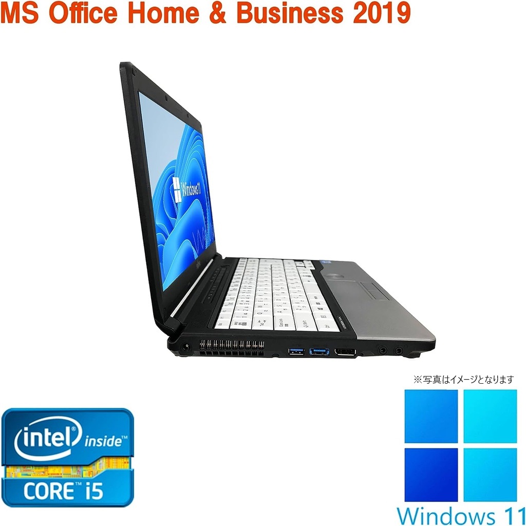 富士通 ノートPC S762/12.1型/Win 11 Pro/MS Office H&B 2019/Core i5-3320M/WIFI/Bluetooth/DVD/8GB/256GB SSD (整備済み品)