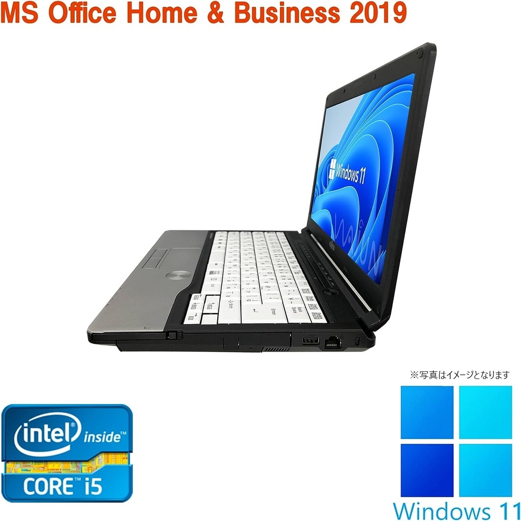 富士通 ノートPC S762/12.1型/Win 11 Pro/MS Office H&B 2019/Core i5-3320M/WIFI/Bluetooth/DVD/8GB/256GB SSD (整備済み品)