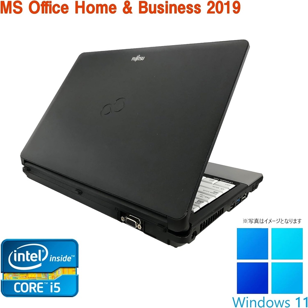 富士通 ノートPC S762/12.1型/Win 11 Pro/MS Office H&B 2019/Core i5-3320M/WIFI/Bluetooth/DVD/8GB/256GB SSD (整備済み品)