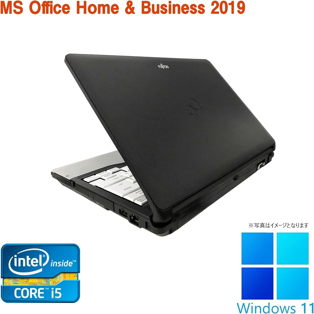 富士通 ノートPC S762/12.1型/Win 11 Pro/MS Office H&B 2019/Core i5-3320M/WIFI/Bluetooth/DVD/8GB/256GB SSD (整備済み品)