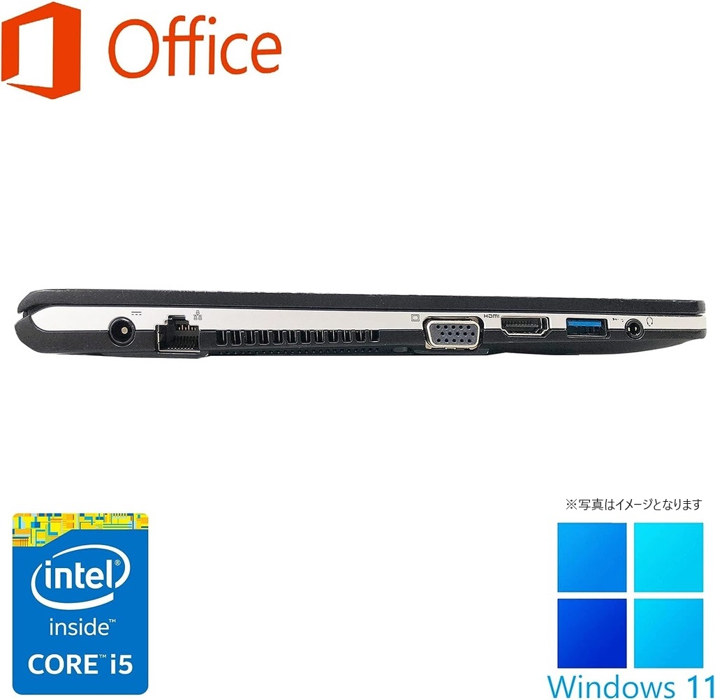 富士通 ノートPC S935/13型フルHD/Win 11 Pro/MS Office H&B 2019/Core i5-5300U/WEBカメラ/WIFI/Bluetooth/HDMI/8GB/512GB SSD (整備済み品)