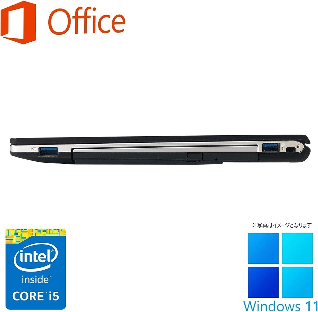 富士通 ノートPC S935/13型フルHD/Win 11 Pro/MS Office H&B 2019/Core i5-5300U/WEBカメラ/WIFI/Bluetooth/HDMI/8GB/512GB SSD (整備済み品)