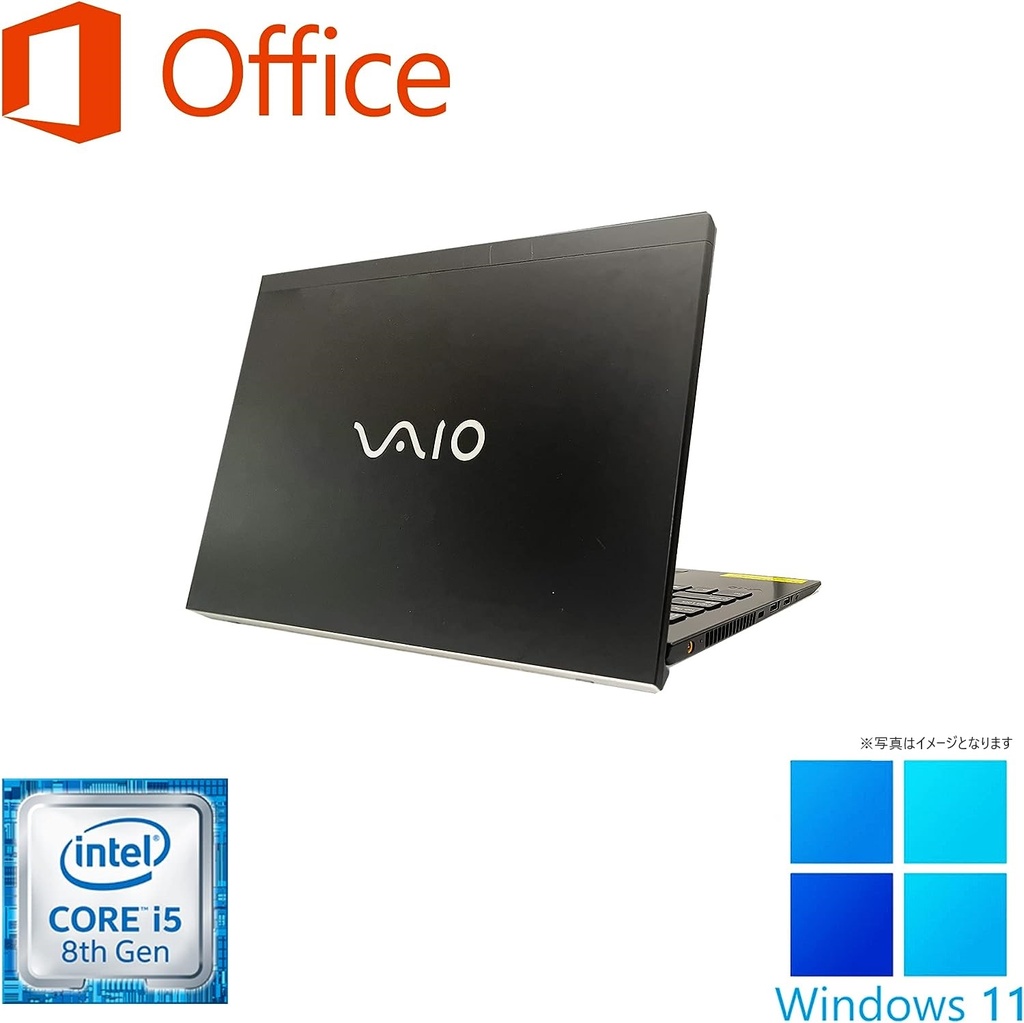 SONY ノートPC VJPG11C11N/13.3型フルHD/Win 11 Pro/MS Office H&B 2019/Core i5-8250U/WEBカメラ/WIFI/Bluetooth/HDMI/8GB/256GB SSD (整備済み品)