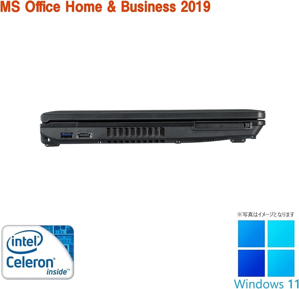 東芝 ノートPC B452/15.6型/Win 11 Pro/MS Office H&B 2019/Celeron B820/WIFI/Bluetooth/DVD/8GB/256GB SSD (整備済み品)