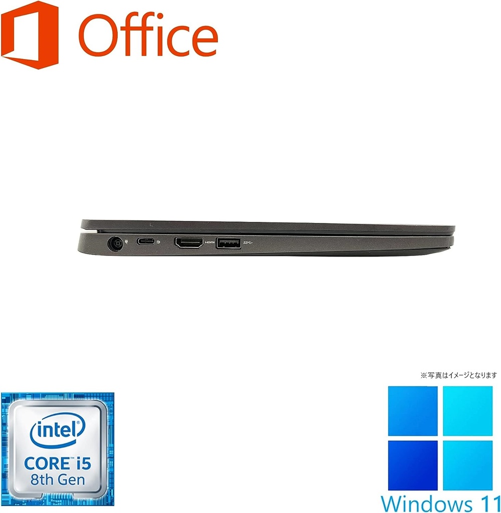 DELL ノートPC 5300/13.3型フルHD/Win 11 Pro/MS Office H&B 2019/Core i5-8365U/WEBカメラ/WIFI/Bluetooth/HDMI/16GB/256GB SSD (整備済み品)