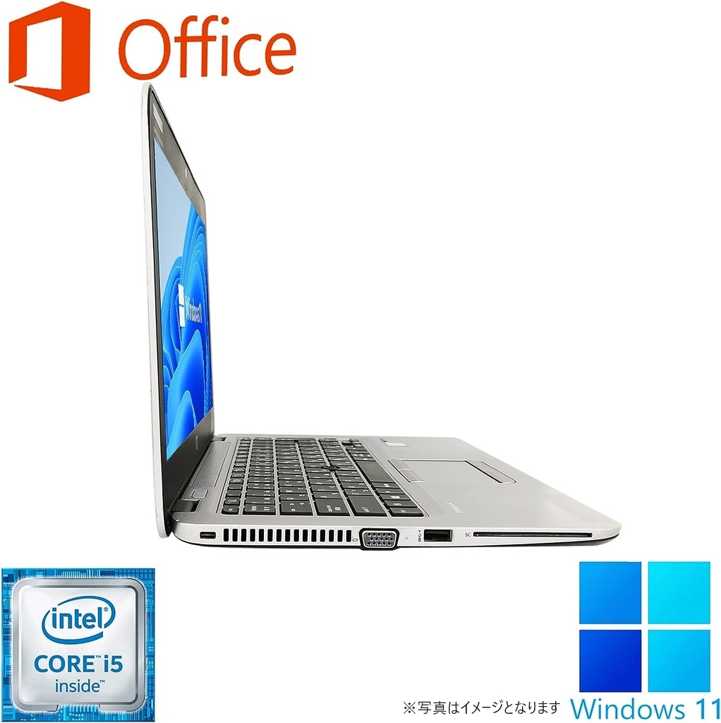 HP (エイチピー) ノートPC 820G1/12.5型/Win 11 Pro/MS Office H&B 2019/Core i5-4200U/WIFI/Bluetooth/8GB/128GB SSD (整備済み品)