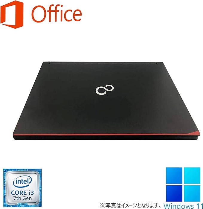 富士通 ノートPC A577/15.6型/Win 11 Pro/MS Office H&B 2019/Core i3-7130U/WIFI/Bluetooth/HDMI/8GB/256GB SSD (整備済み品)