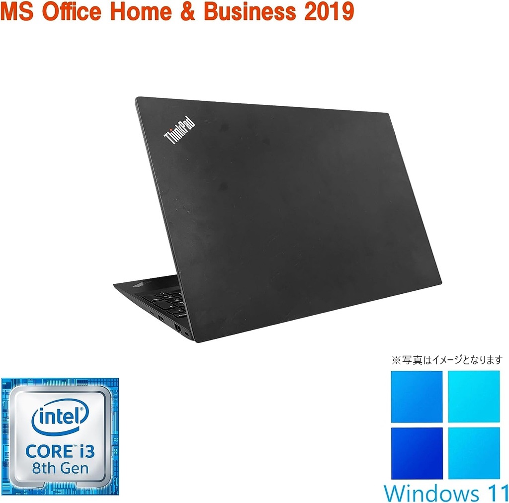 Lenovo (レノボ) ノートPC E590/15.6型/10キー/Win 11 Pro/MS Office H&B 2019/Core i3-8145U/WEBカメラ/WIFI/Bluetooth/HDMI/8GB/256GB SSD (整備済み品)