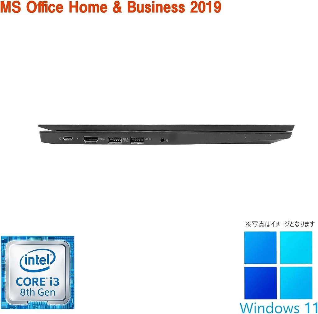 Lenovo (レノボ) ノートPC E590/15.6型/10キー/Win 11 Pro/MS Office H&B 2019/Core i3-8145U/WEBカメラ/WIFI/Bluetooth/HDMI/8GB/256GB SSD (整備済み品)