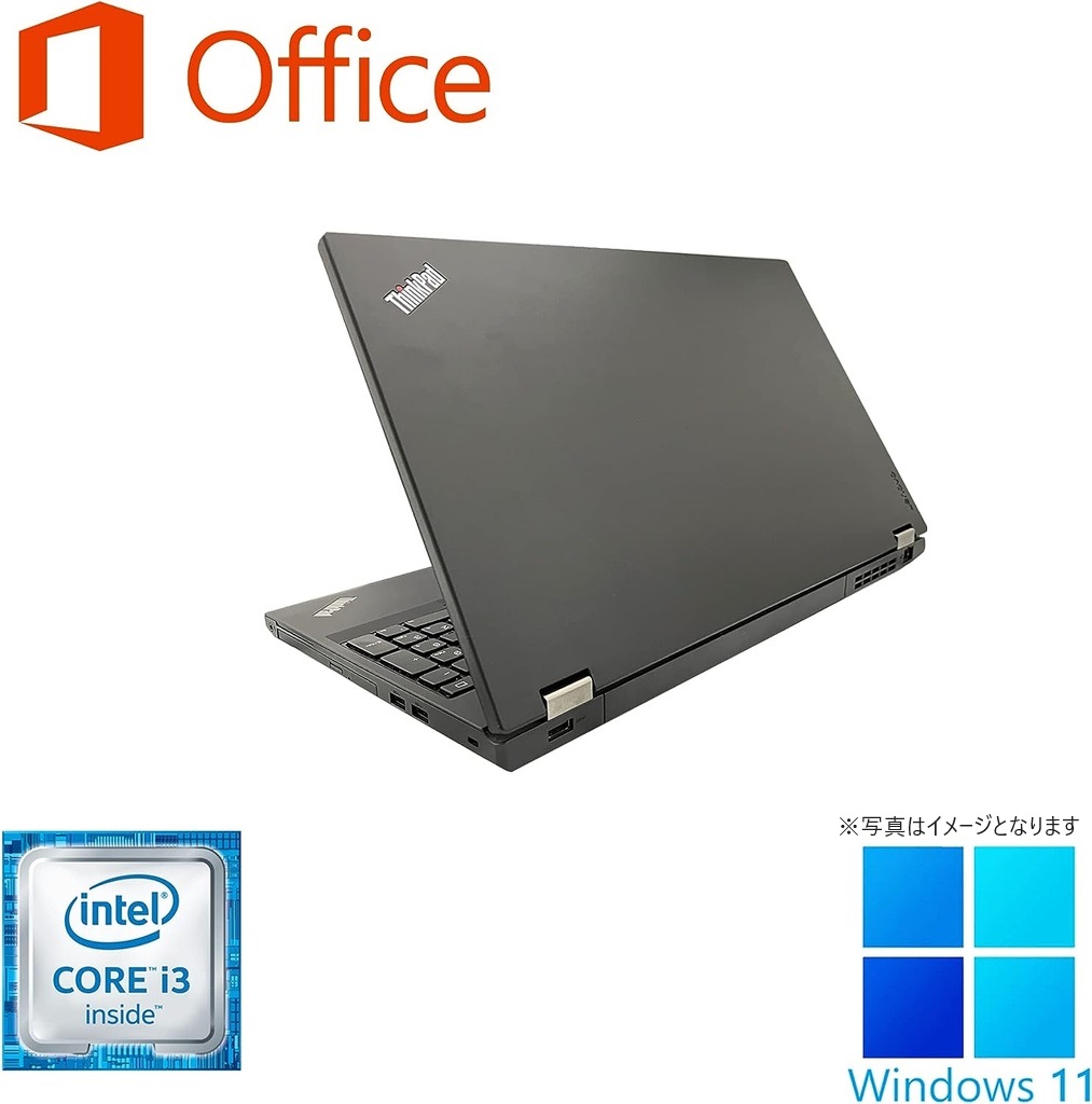 Lenovo (レノボ) ノートPC L560/15.6型/10キー/Win 11 Pro/MS Office H&B 2019/Core i3-6006U/WEBカメラ/WIFI/Bluetooth/DVD/8GB/256GB SSD (整備済み品)