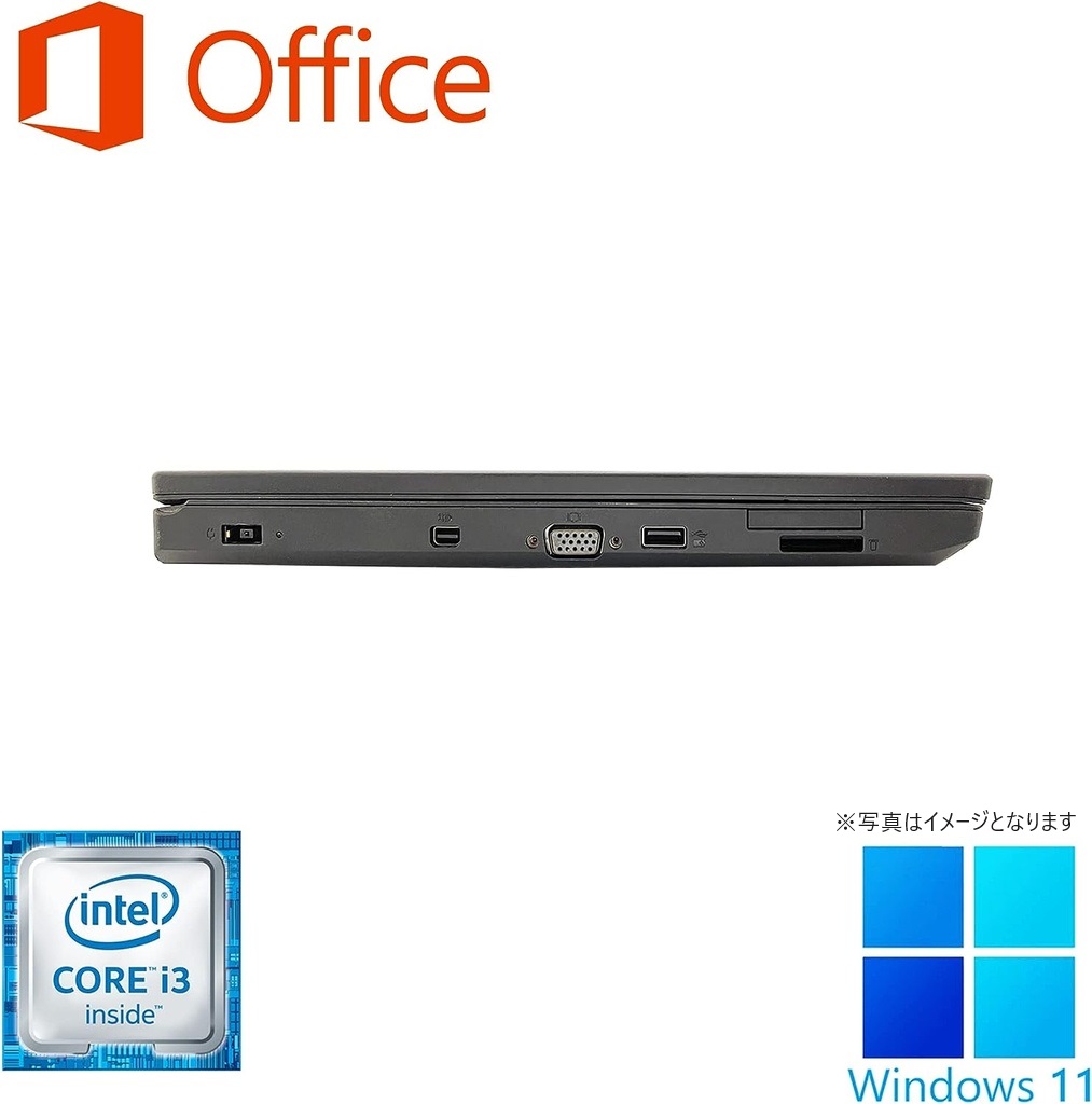 Lenovo (レノボ) ノートPC L560/15.6型/10キー/Win 11 Pro/MS Office H&B 2019/Core i3-6006U/WEBカメラ/WIFI/Bluetooth/DVD/8GB/256GB SSD (整備済み品)