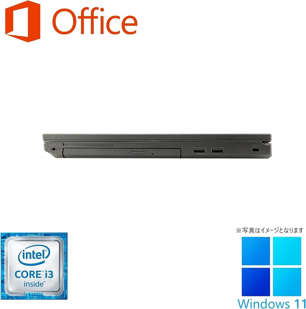 Lenovo (レノボ) ノートPC L560/15.6型/10キー/Win 11 Pro/MS Office H&B 2019/Core i3-6006U/WEBカメラ/WIFI/Bluetooth/DVD/8GB/256GB SSD (整備済み品)