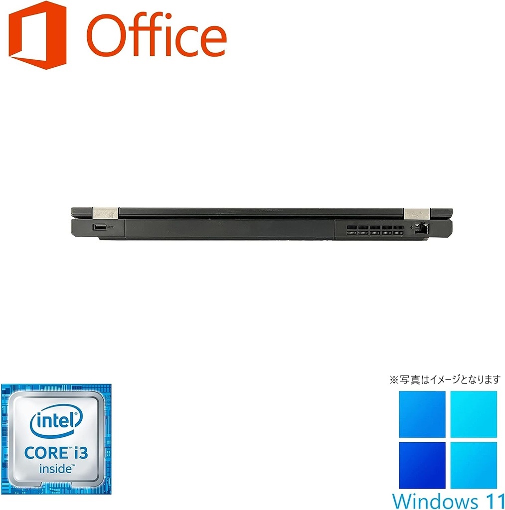 Lenovo (レノボ) ノートPC L560/15.6型/10キー/Win 11 Pro/MS Office H&B 2019/Core i3-6006U/WEBカメラ/WIFI/Bluetooth/DVD/8GB/256GB SSD (整備済み品)