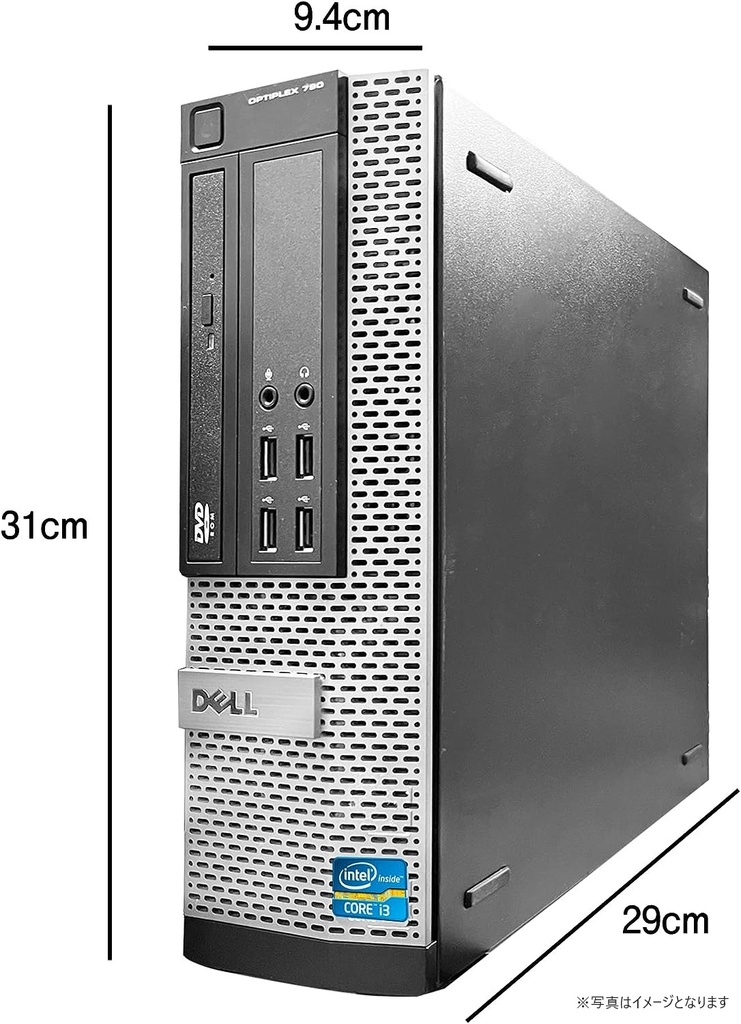 DELL デスクトップPC 790/Win 10 Pro/MS Office H&B 2019/Core i3-2120/WIFI/Bluetooth/DVD/8GB/512GB SSD (整備済み品)