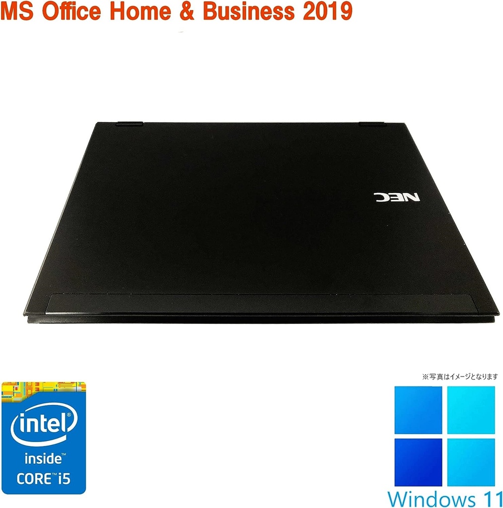 NEC ノートPC VG-S/13.3型2K液晶(2560x1440)/Win 11 Pro/MS Office H&B 2019/Core i5-5200U/WEBカメラ/WIFI/Bluetooth/HDMI/4GB/512GB SSD (整備済み品)