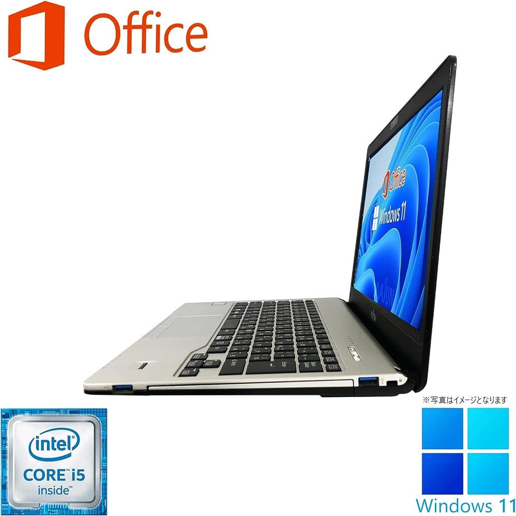 富士通 ノートPC S936/13.3型フルHD/タッチパネル/Win 11 Pro/MS Office H&B 2019/Core i5-6300U/WEBカメラ/WIFI/Bluetooth/HDMI/8GB/256GB SSD (整備済み品)