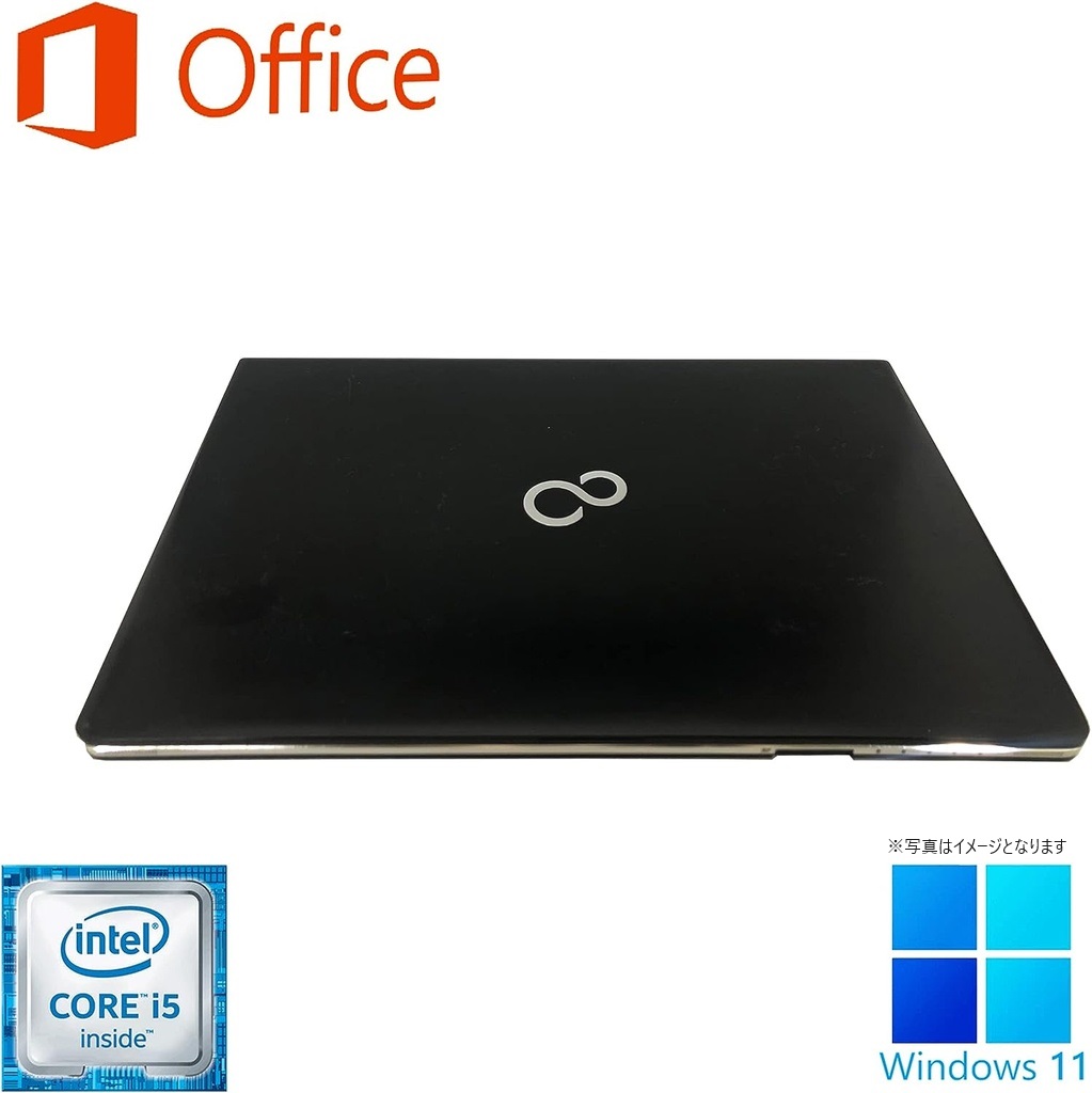 富士通 ノートPC S936/13.3型フルHD/タッチパネル/Win 11 Pro/MS Office H&B 2019/Core i5-6300U/WEBカメラ/WIFI/Bluetooth/HDMI/8GB/256GB SSD (整備済み品)