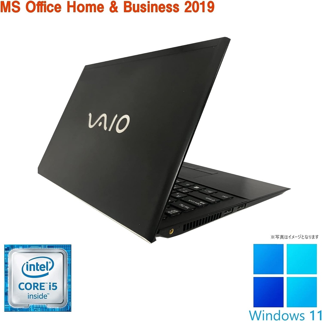 SONY ノートPC VJPB11C11N/13.3型フルHD/Win 11 Pro/MS Office H&B 2019/Core i5-6200U/WIFI/Bluetooth/HDMI/8GB/256GB SSD (整備済み品)