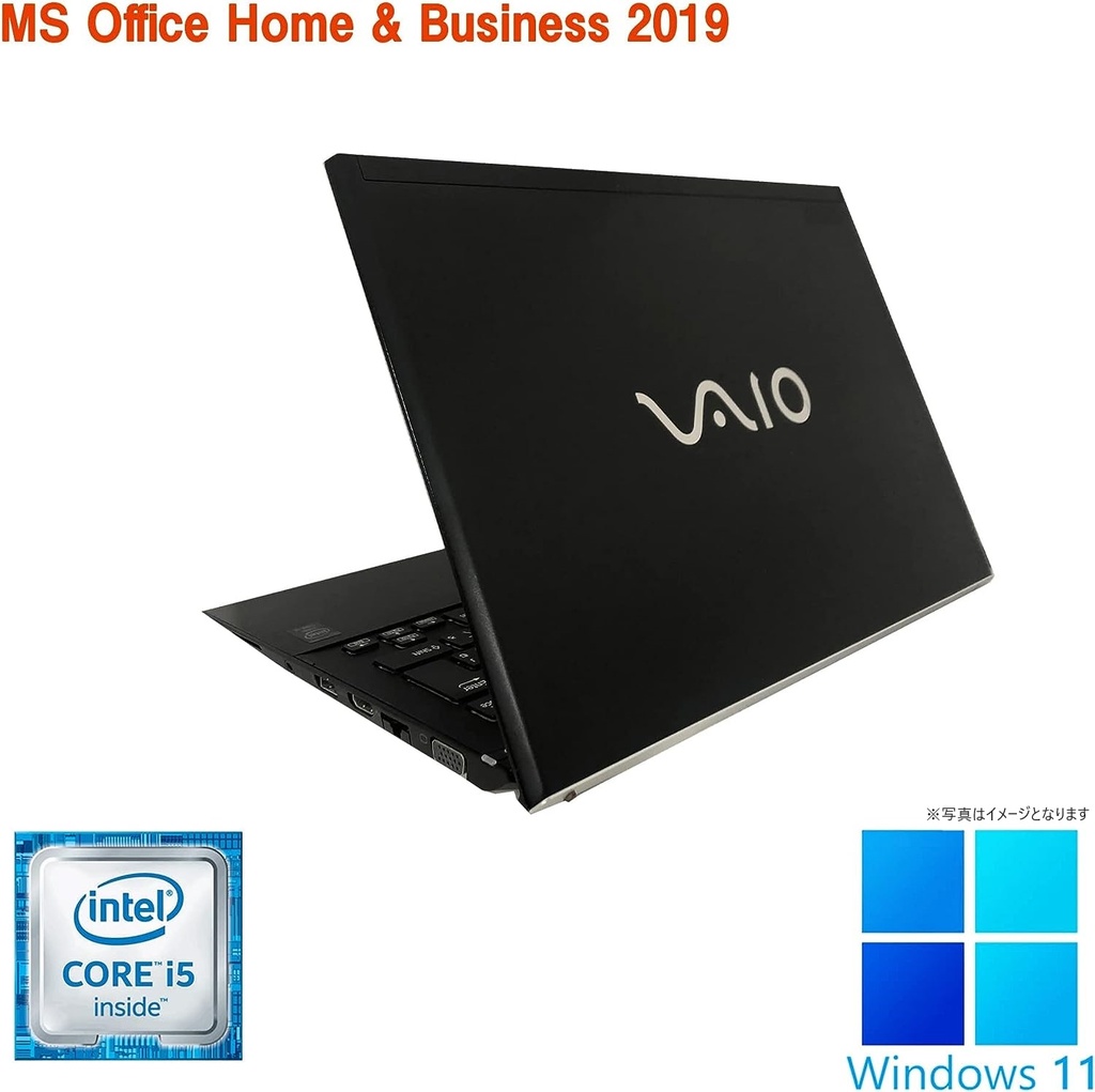 SONY ノートPC VJPB11C11N/13.3型フルHD/Win 11 Pro/MS Office H&B 2019/Core i5-6200U/WIFI/Bluetooth/HDMI/8GB/256GB SSD (整備済み品)