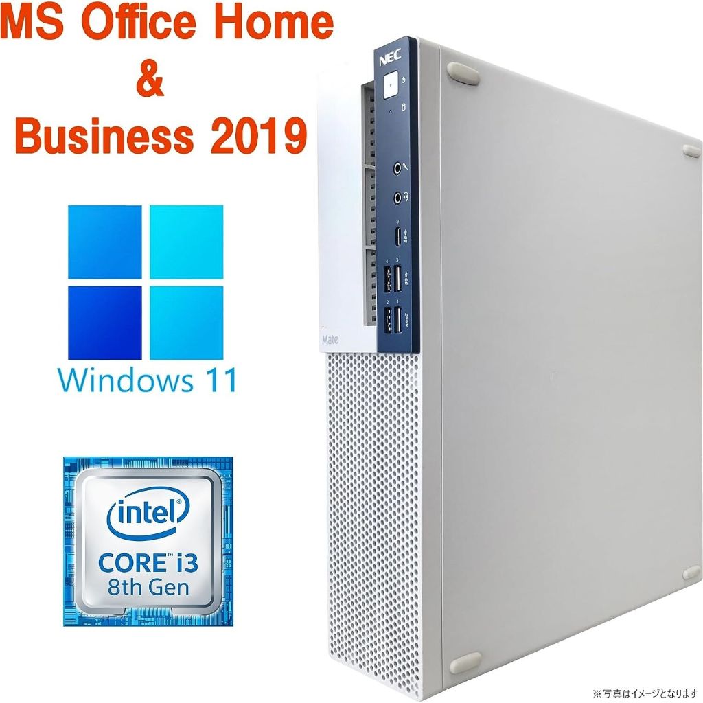 NEC ミニPC MC-R/MS Office H&B 2019/Win 11 Pro/Celeron G3900T/WIFI/Bluetooth/DVD/8GB/256GB SSD (整備済み品)