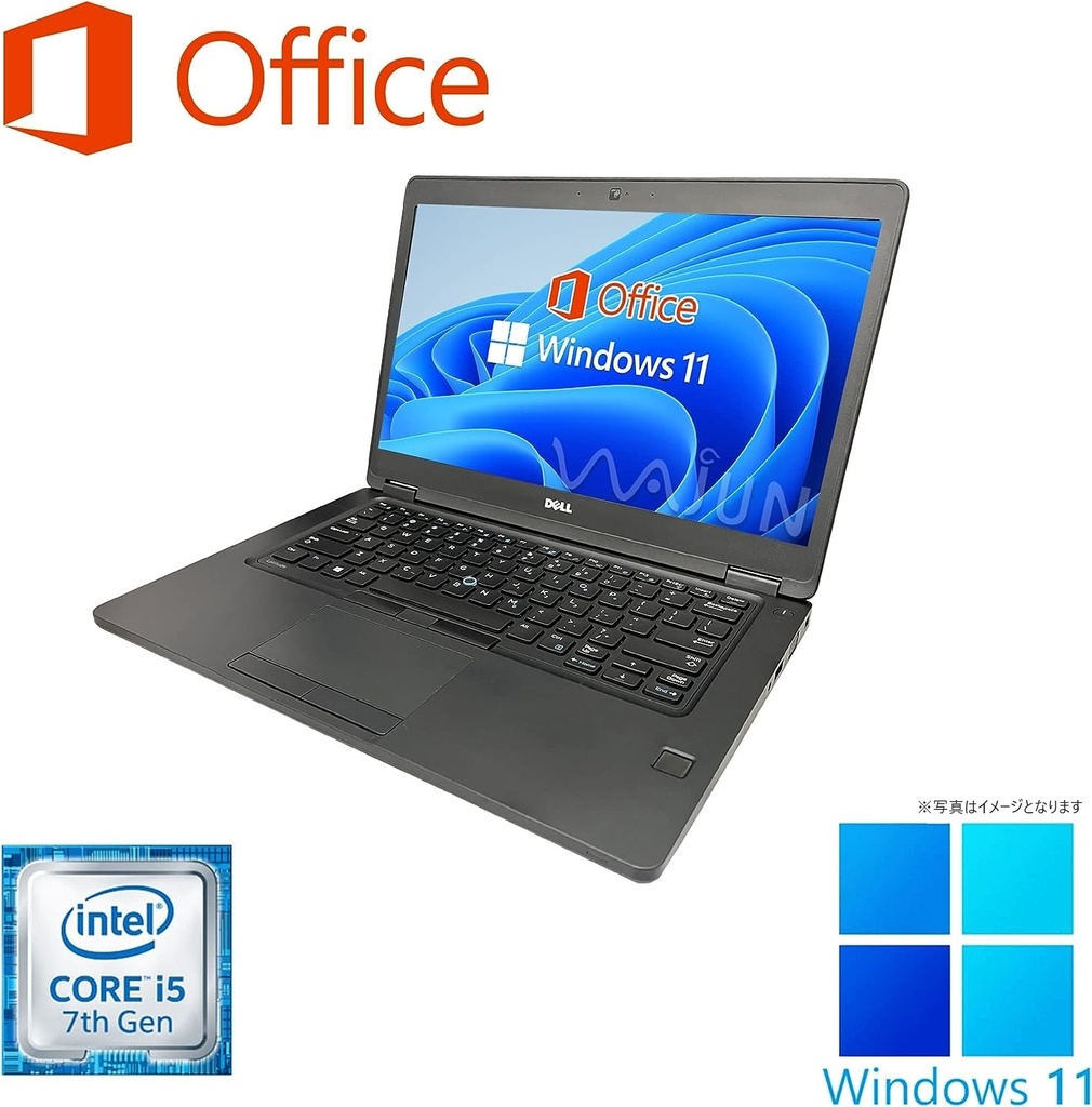 DELL ノートPC latitude 5490/14型FULLHD/Win 11 Pro(English OS)/MS Office H&B 2019/第7世代Core i5-7300U/WEBカメラ/WIFI/Bluetooth/HDMI/Type-C/US keyboard/8GB/512GB SSD (整備済み品)