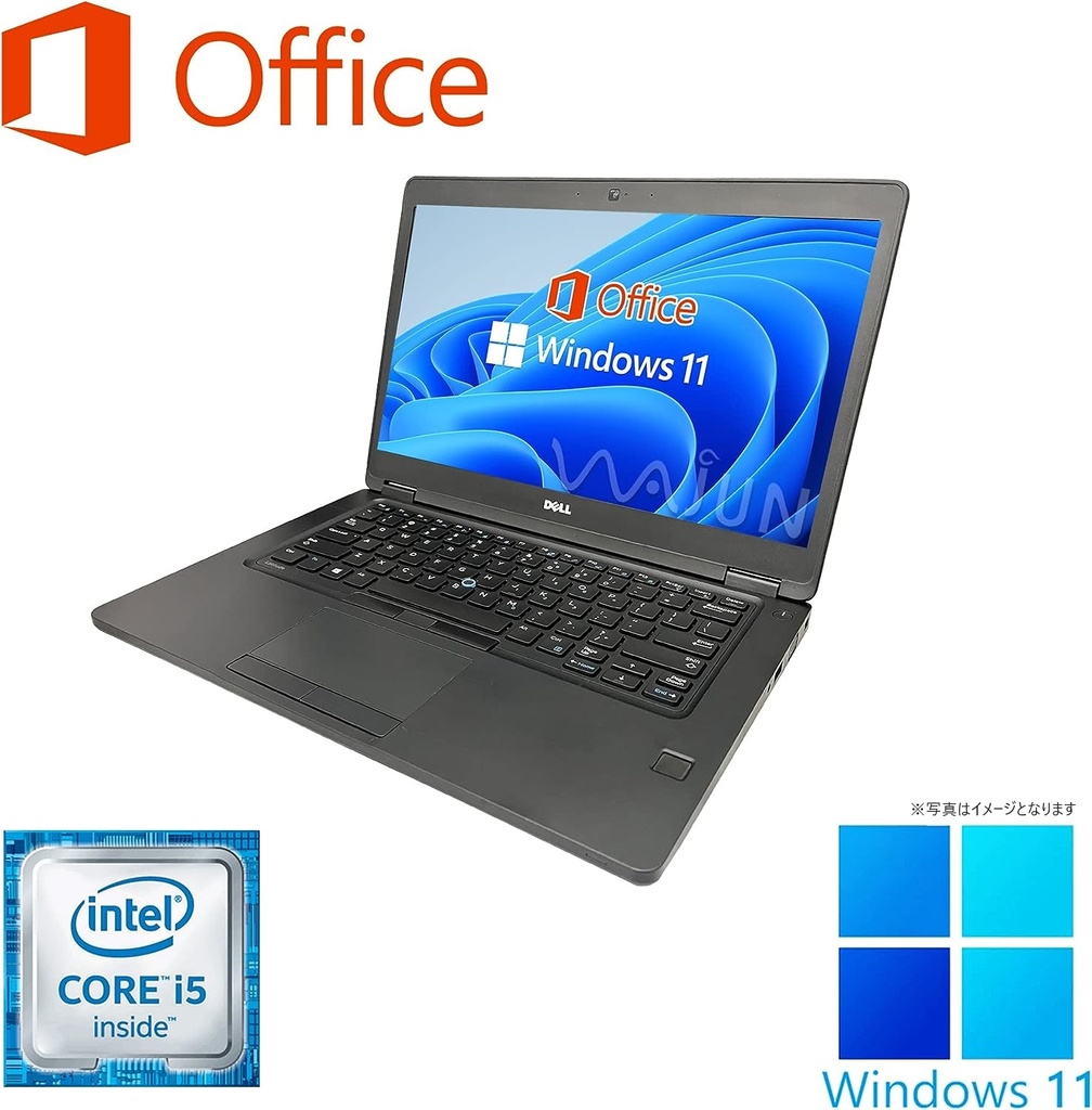 DELL ノートPC latitude 5480/14型FULLHD/Win 11 Pro(English OS)/MS Office H&B 2019/第6世代Core i5-6300U/WIFI/Bluetooth/HDMI/Type-C/US keyboard/8GB/512GB SSD (整備済み品)