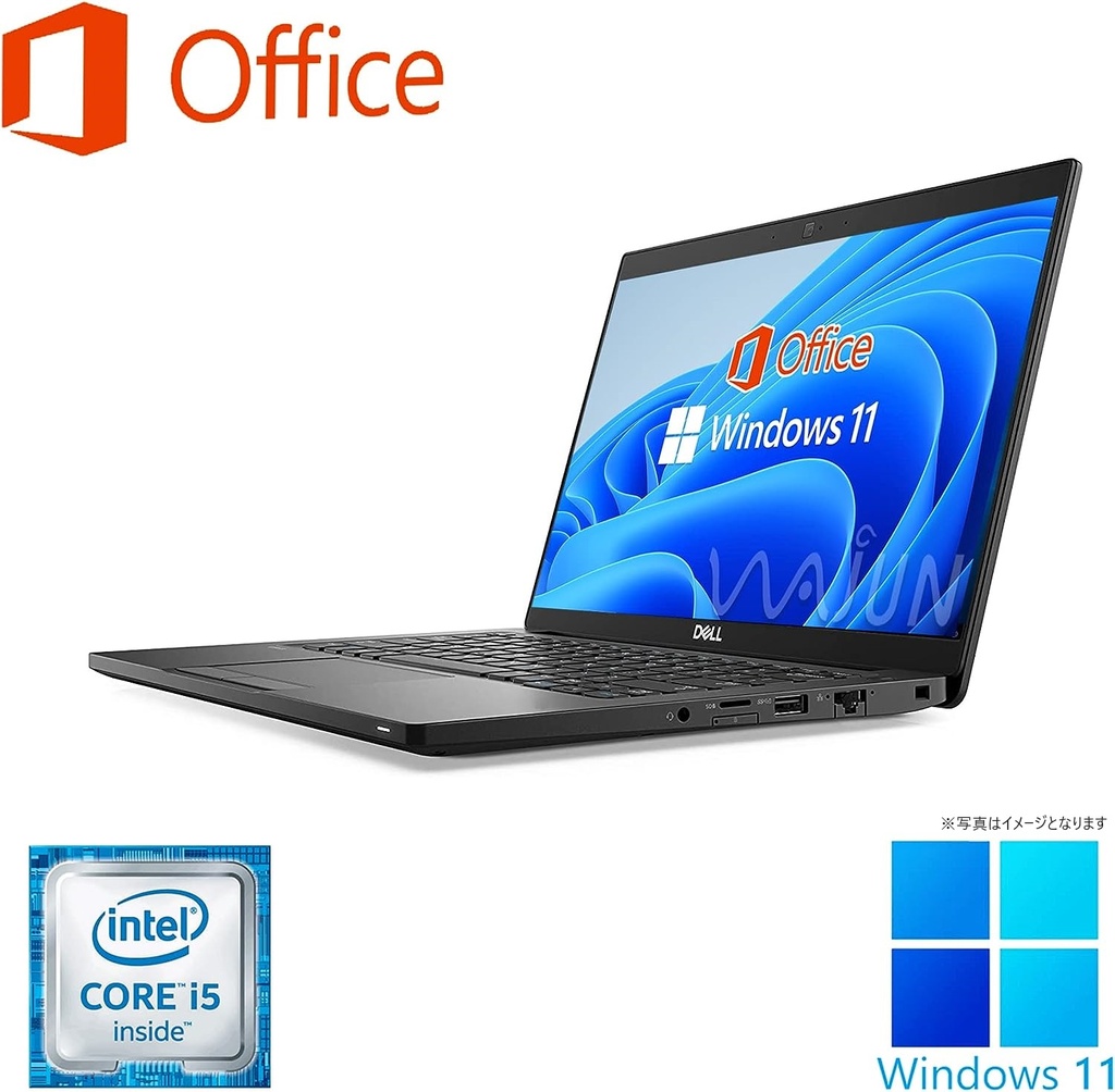 DELL ノートPC latitude 7280/12.5型超薄型/MS Office H&B 2019/Win 11 Pro/Core i5-6300U/WEBカメラ/WIFI/Bluetooth（外付けUSB)/type-c/HDMI/8GB/256GB SSD (整備済み品)