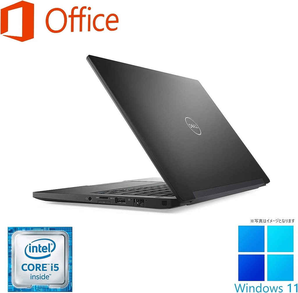 DELL ノートPC latitude 7280/12.5型超薄型/MS Office H&B 2019/Win 11 Pro/Core i5-6300U/WEBカメラ/WIFI/Bluetooth（外付けUSB)/type-c/HDMI/8GB/256GB SSD (整備済み品)