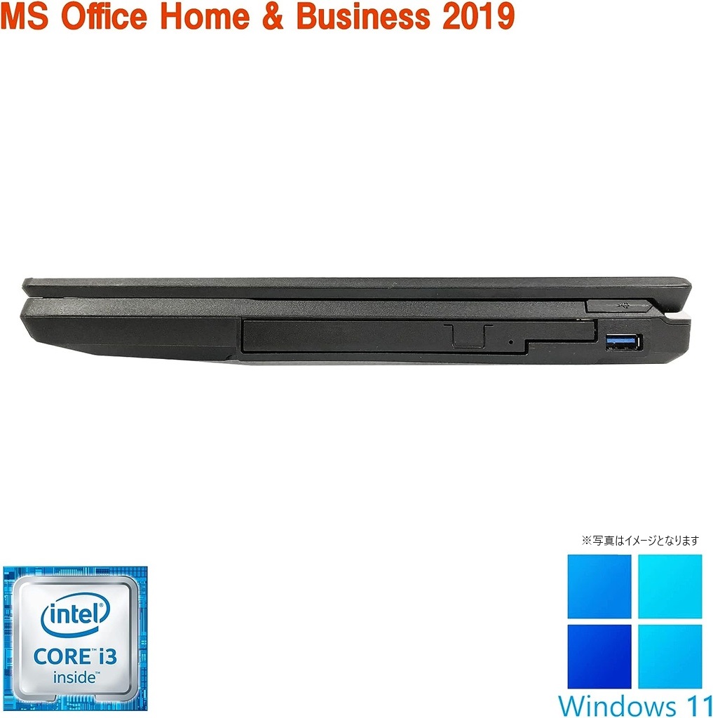 富士通 ノートPC A576/15.6型/Win 11 Pro/MS Office H&B 2019/Core i3-6100U/WIFI/Bluetooth/HDMI/DVD/8GB/256GB SSD (整備済み品)