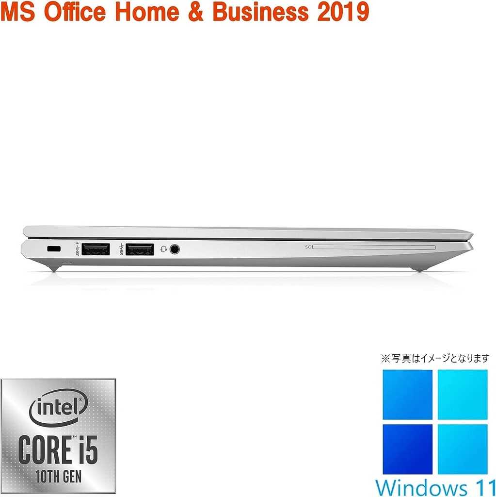 HP (エイチピー) ノートPC 830G7/13.3型フルHD/Win 11 Pro/MS Office H&B 2019/Core i5-10210U/WEBカメラ/WIFI/Bluetooth/HDMI/Type-C/16GB/512GB SSD (整備済み品)