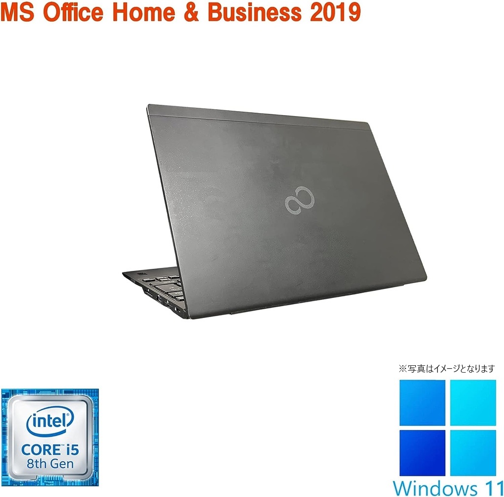 富士通 ノートPC U939/13.3型フルHD/Win 11 Pro/MS Office H&B 2019/Core i5-8365U/WEBカメラ/WIFI/Bluetooth/HDMI/Type-C/8GB/256GB SSD (整備済み品)