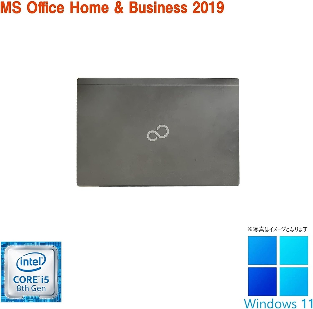 富士通 ノートPC U939/13.3型フルHD/Win 11 Pro/MS Office H&B 2019/Core i5-8365U/WEBカメラ/WIFI/Bluetooth/HDMI/Type-C/8GB/256GB SSD (整備済み品)