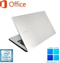 NEC ノートPC VF-N/15.6型/10キー/Win 11 Pro/MS Office H&B 2019/Celeron 3215U/WEBカメラ/WIFI/Bluetooth/HDMI/DVD-RW/8GB/256GB SSD (整備済み品)