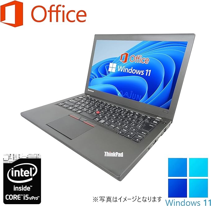 レノボ ノートPC X250/12.5型/Win 11 Pro/MS Office H&B 2019/Core i5-5200U/wajunのWIFI/Bluetooth/4GB/128GB SSD (整備済み品)