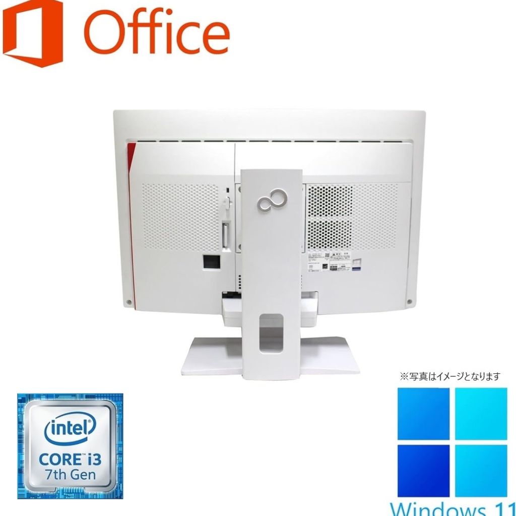 富士通 ミニPC Q520/22型液晶セット/Win 11 Pro/MS Office H&B 2019/Core i5-4590T/wajunのWIFI/Bluetooth/4GB/128GB SSD (整備済み品)