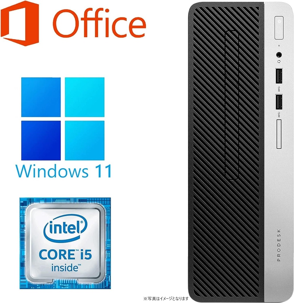 HP (エイチピー) デスクトップPC 400G4/Win 11 Pro/MS Office H&B 2019/Core i5-6500/WIFI/Bluetooth/HDMI/DVD/8GB/128GB SSD (整備済み品)