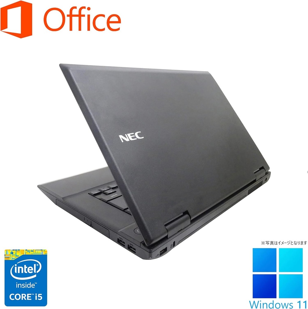NEC ノートPC VX-H/15.6型/Win 11 Pro/MS Office H&B 2019/Core i5-4210M/wajunのWIFI/Bluetooth/DVD/4GB/128GB SSD (整備済み品)