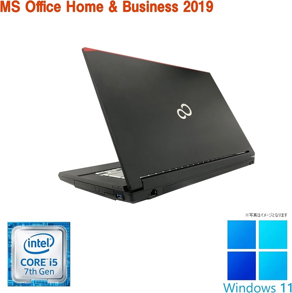 ノートパソコン ノートPC 中古パソコン Windows11 MS office2019 第7世代Corei5 メモリ16GB 新品SSD512GB DVDRW HDMI USB3.0 15.6型 フルHD 富士通A577