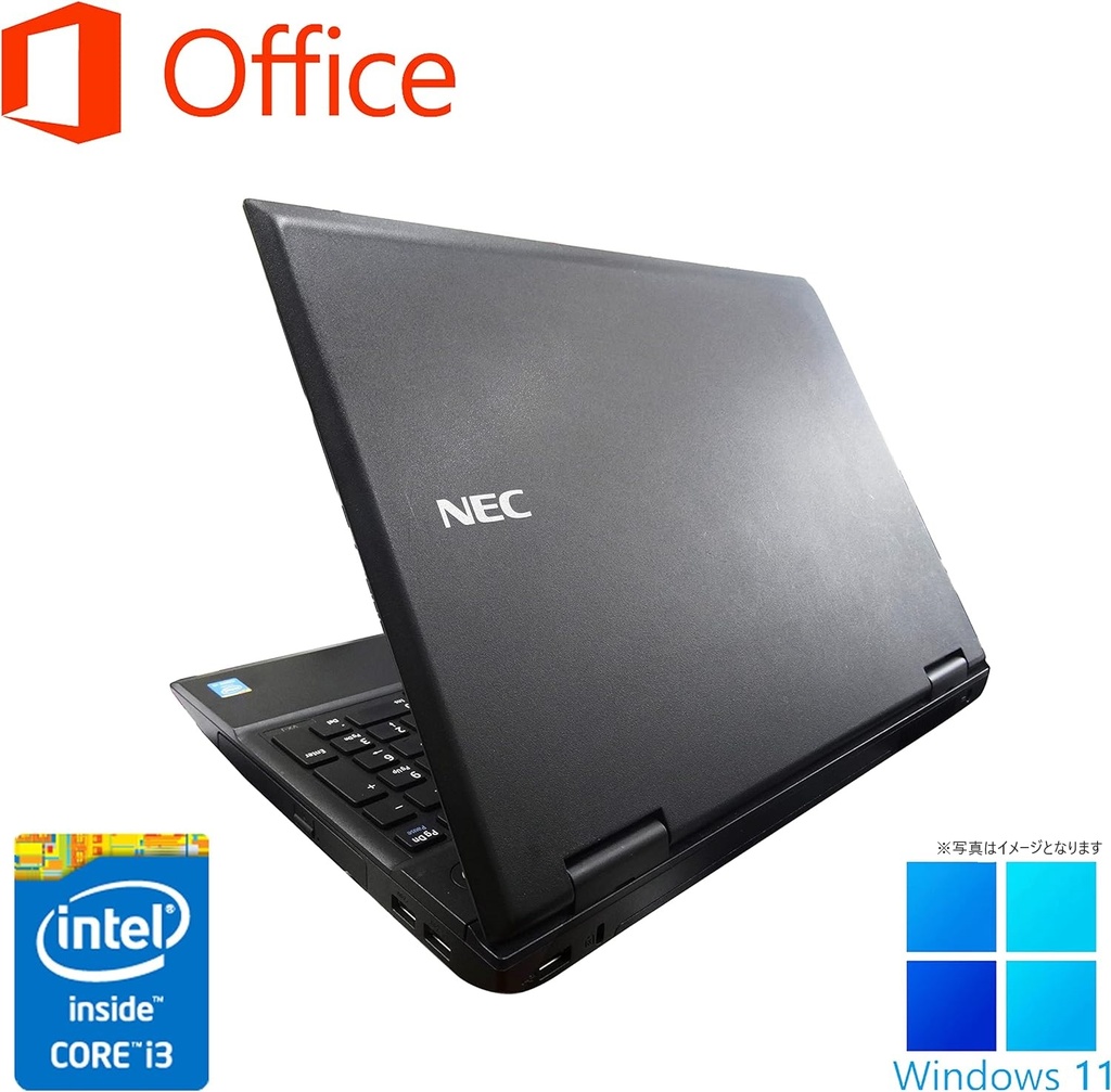 NEC ノートPC VX-N/15.6型/10キー/Win 11 Pro/MS Office H&B 2019/Core i3-4100M/WIFI/Bluetooth/HDMI/DVD-rom/8GB/128GB SSD (整備済み品)