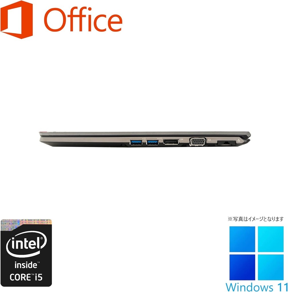 富士通 ノートPC U745/14型/Win 11 Pro/MS Office H&B 2019/Core i5-5300U/WEBカメラ/WIFI/Bluetooth/8GB/256GB SSD (整備済み品)