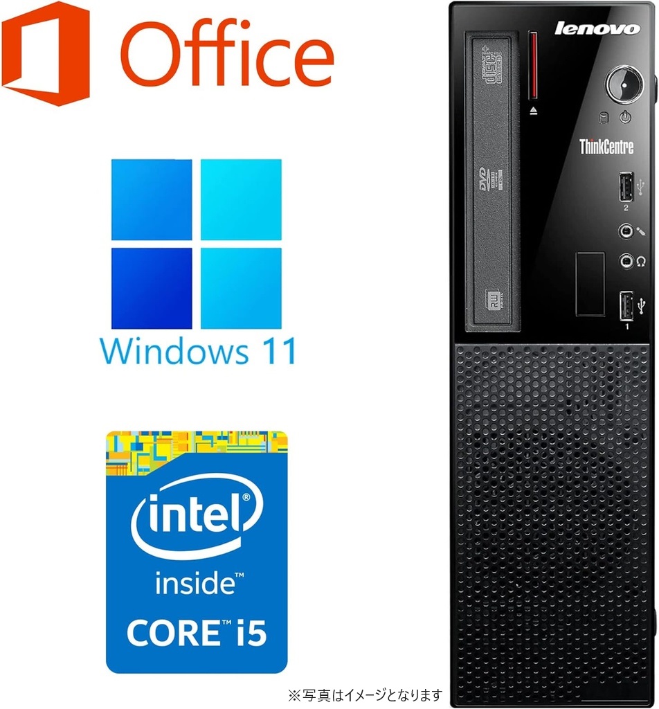 Lenovo (レノボ) ミニPC E73/MS Office H&B 2019/Win 11 Pro/Core i5-4570S/WIFI/Bluetooth/DP/8GB/256GB SSD (整備済み品)