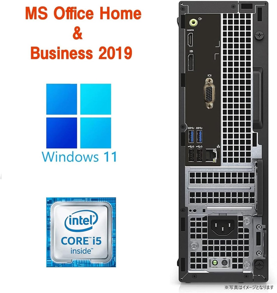 DELL デスクトップPC 3040 or 3050 or 5050/22型液晶セット/Win 11 Pro/MS Office H&B 2019/Core i5-6500/WIFI/Bluetooth/HDMI/DVD-rom/8GB/128GB SSD (整備済み品)