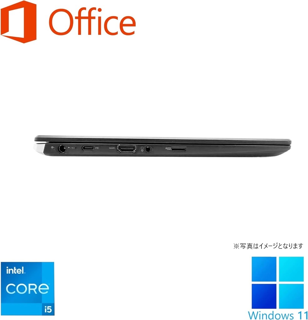 EPSON (エプソン) ノートPC NA512E/13.3型/Win 11 Pro/MS Office H&B 2019/Core i5-6200U/WIFI/Bluetooth/HDMI/DVD-RW/8GB/512GB SSD (整備済み品)