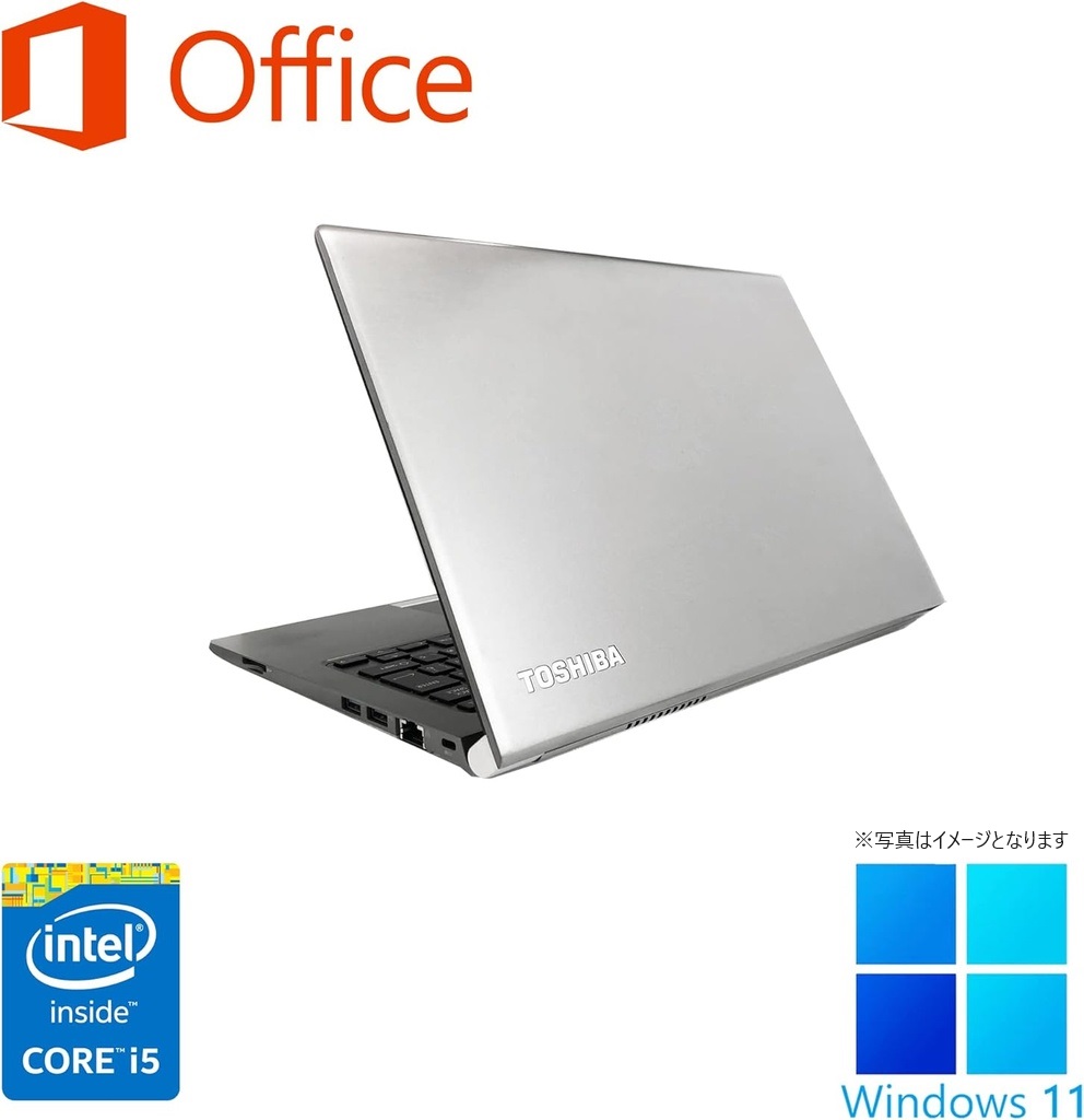 東芝 ノートPC R634 or R734/13.3型/Win11 Pro/MS Office H&B 2019/Core i5-第４世代/WIFI/HDMI/8GB/128GB SSD (整備済み品)