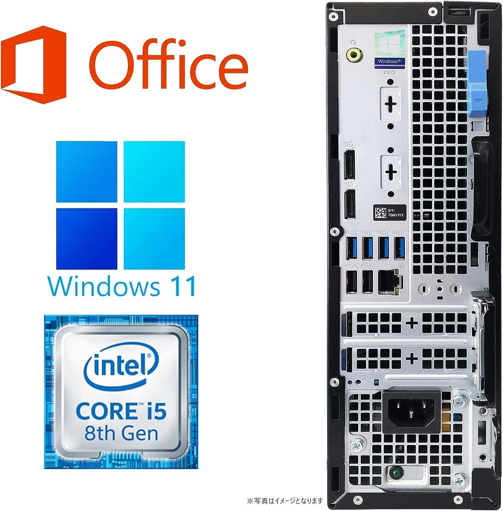 DELL デスクトップPC 5060/MS Office H&B 2019/Win 11 Pro/Core i5-8500/WIFI/Bluetooth/16GB/512GB SSD (整備済み品)