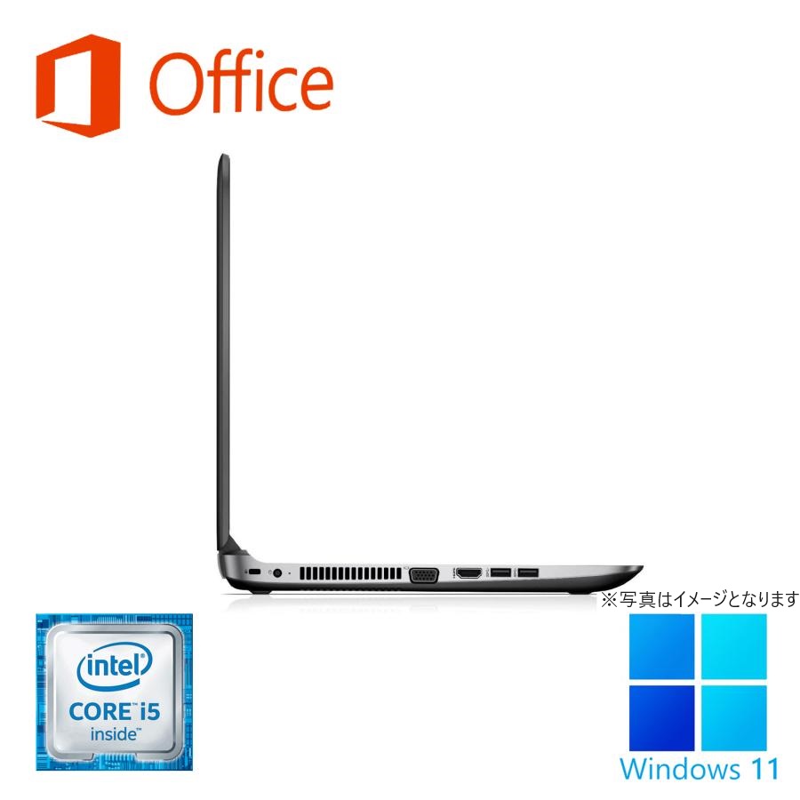 ノートパソコン ノートPC 中古PC MS Office Win11 第6世代CORE i5 SSD256+HDD500GB メモリ8GB 15.6インチ HDMI DVDRW テンキー Bluetooth HP ProBook 450G3