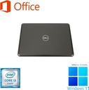 ノートパソコン Office付 DELL 3380 中古 ノートPC Windows11搭載 Office付 新品SSD512GB メモリ8GB 第6世代 Corei3 13.3型 大画面 カメラ内蔵 USB3.0 無線LAN デル アウトレット